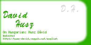 david husz business card